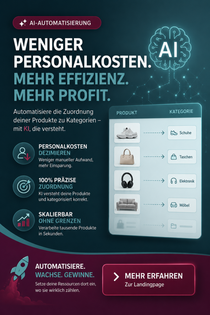 AI-basierrte Produktkategorisierung side banner